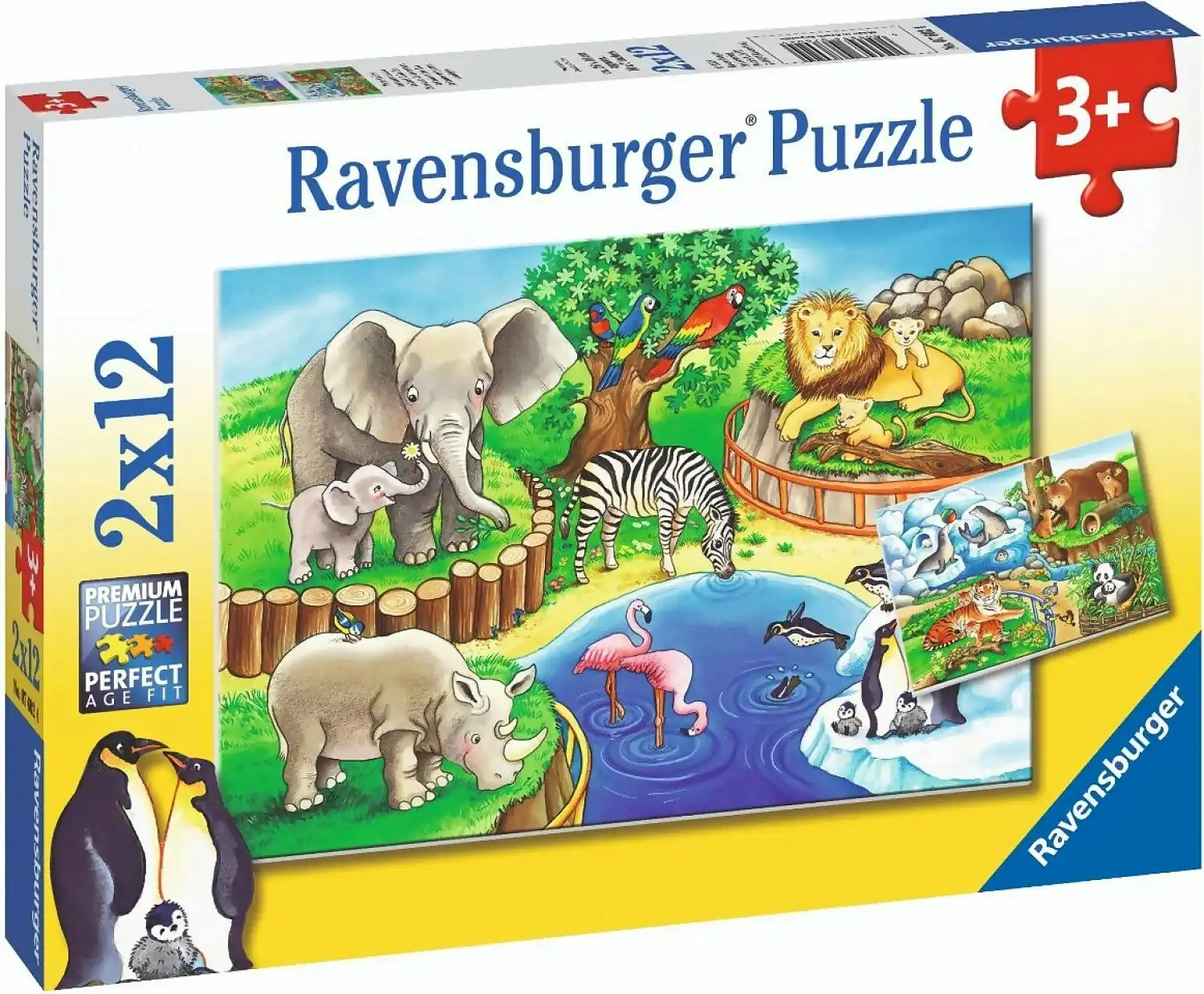 Ravensburger - Animals In The Zoo Jigsaw Puzzle 2x12 Pieces
