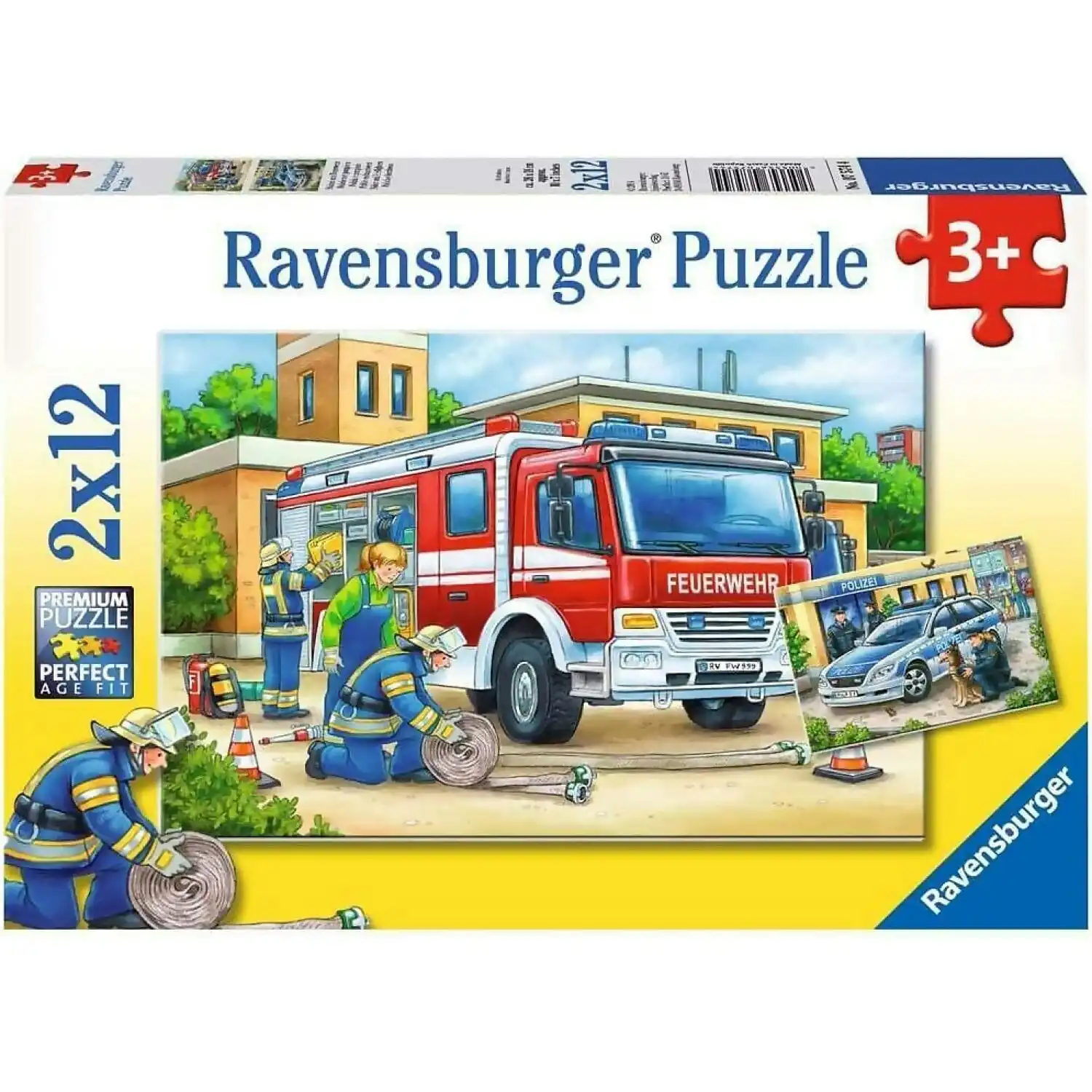 Ravensburger - Police And Firefighters Jigsaw Puzzle 2 X 12pc