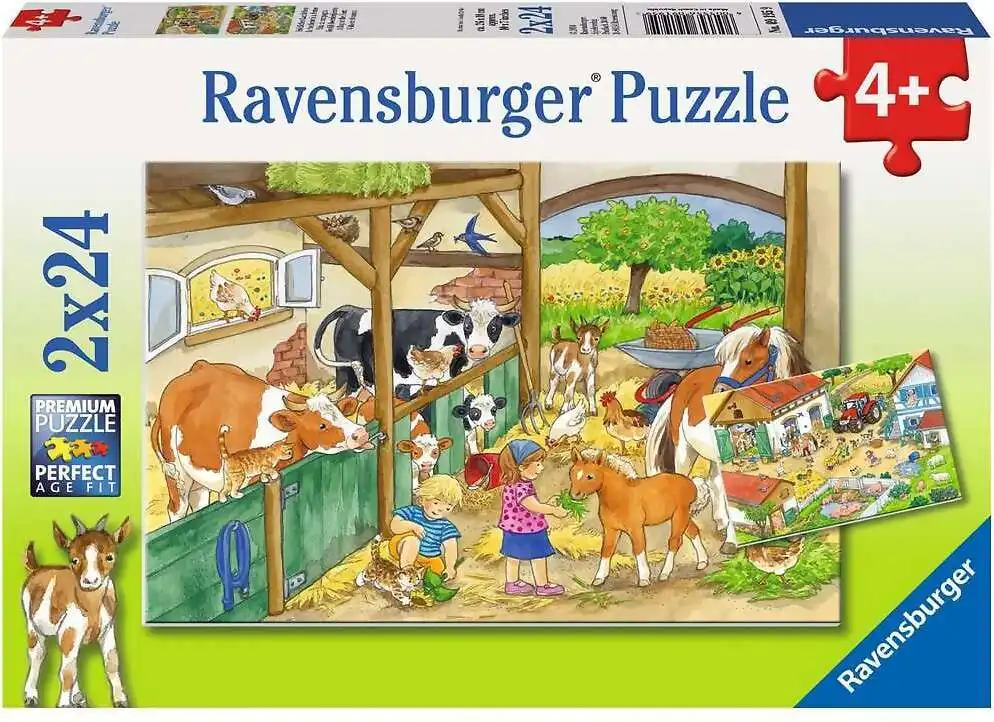 Ravensburger - Merry Happy Country Life Jigsaw Puzzle 2x24 Pieces