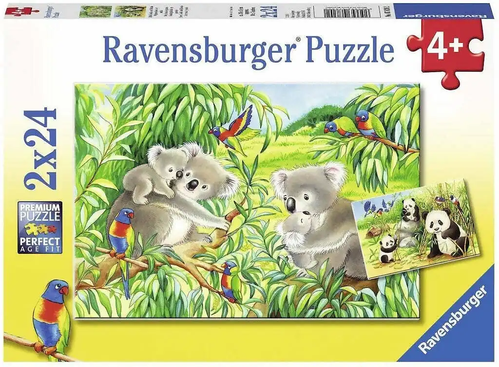 Ravensburger - Sweet Koalas & Pandas Jigsaw Puzzle 2x24 Pieces