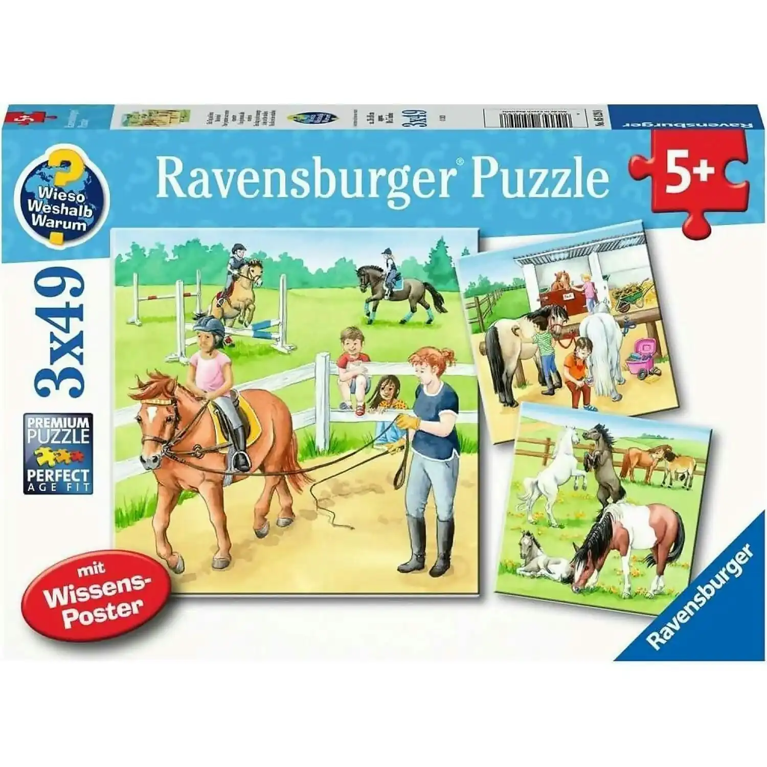 Ravensburger - Day At The Stable Jigsaw Puzzle 3 x 49pc