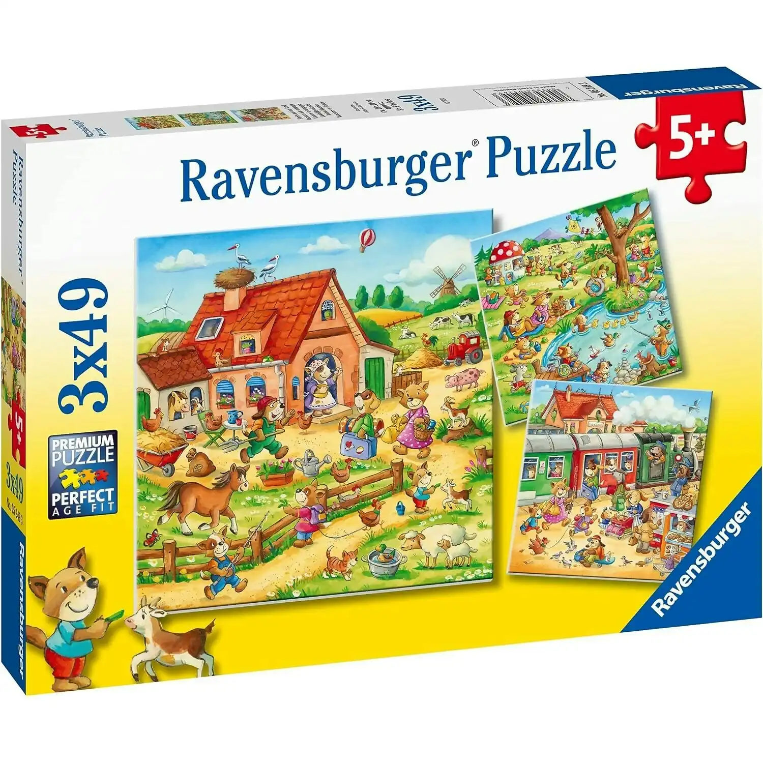 Ravensburger - Animal Vacation Jigsaw Puzzle 3 x 49pc