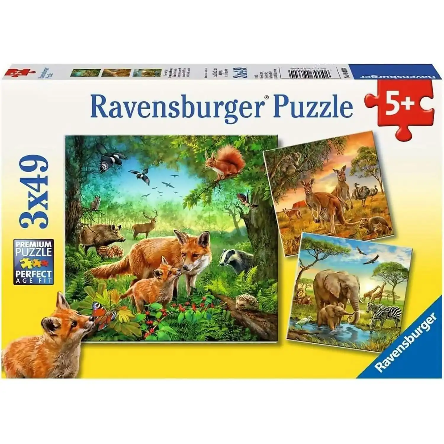 Ravensburger - Animals Of The Earth Jigsaw Puzzle 3 X 49pc