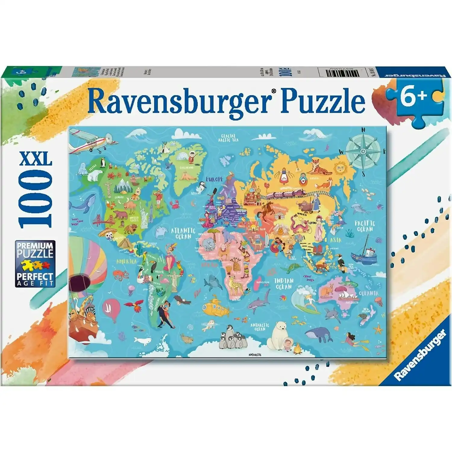 Ravensburger - Map Of The World Jigsaw Puzzle XXL 100pc