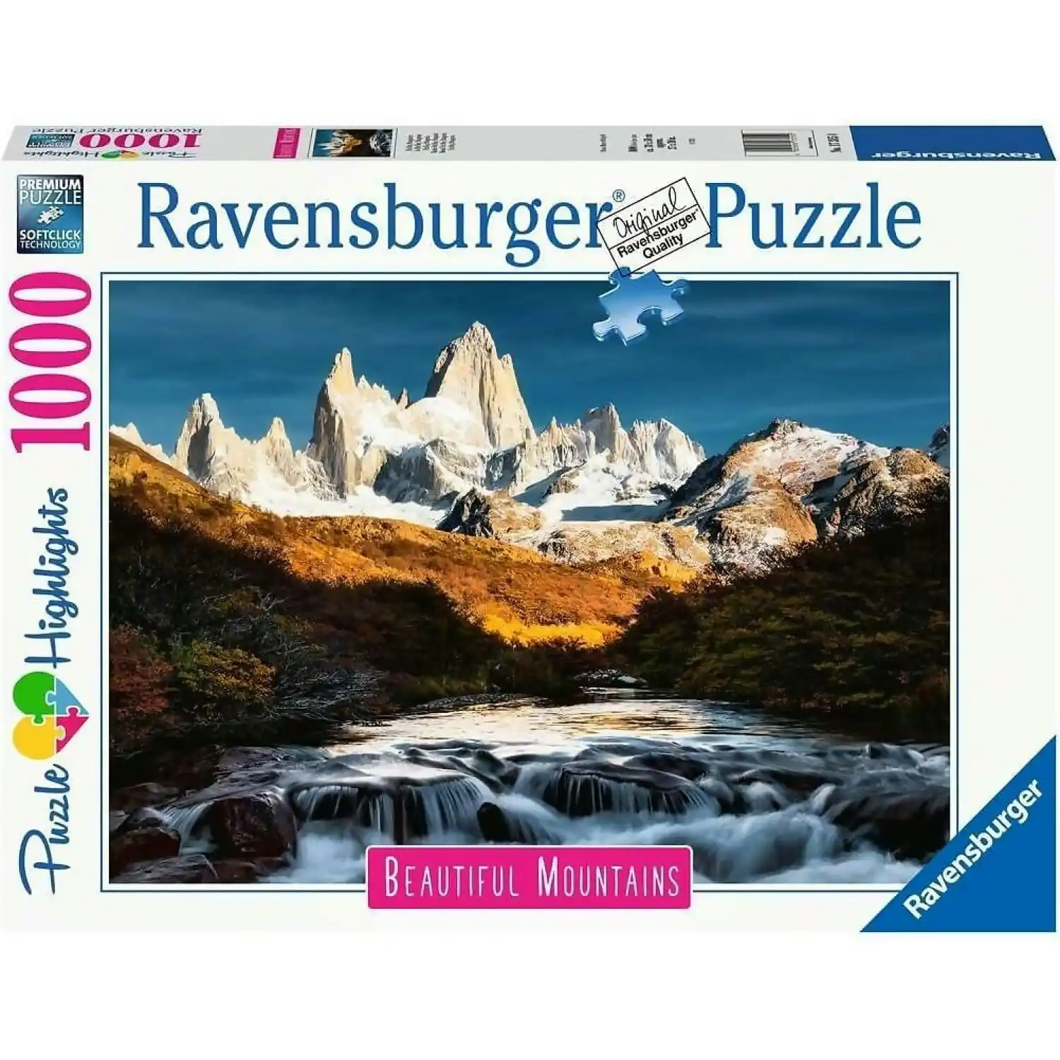 Ravensburger - Beautiful Mountains Mount Fitz Roy Patagonia Jigsaw Puzzle 1000pc