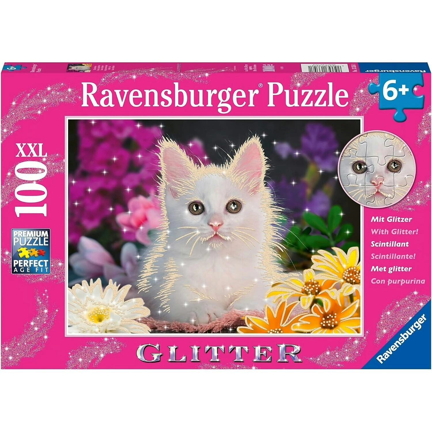 Ravensburger - Glitter Cat Jigsaw Puzzle XXL 100pc