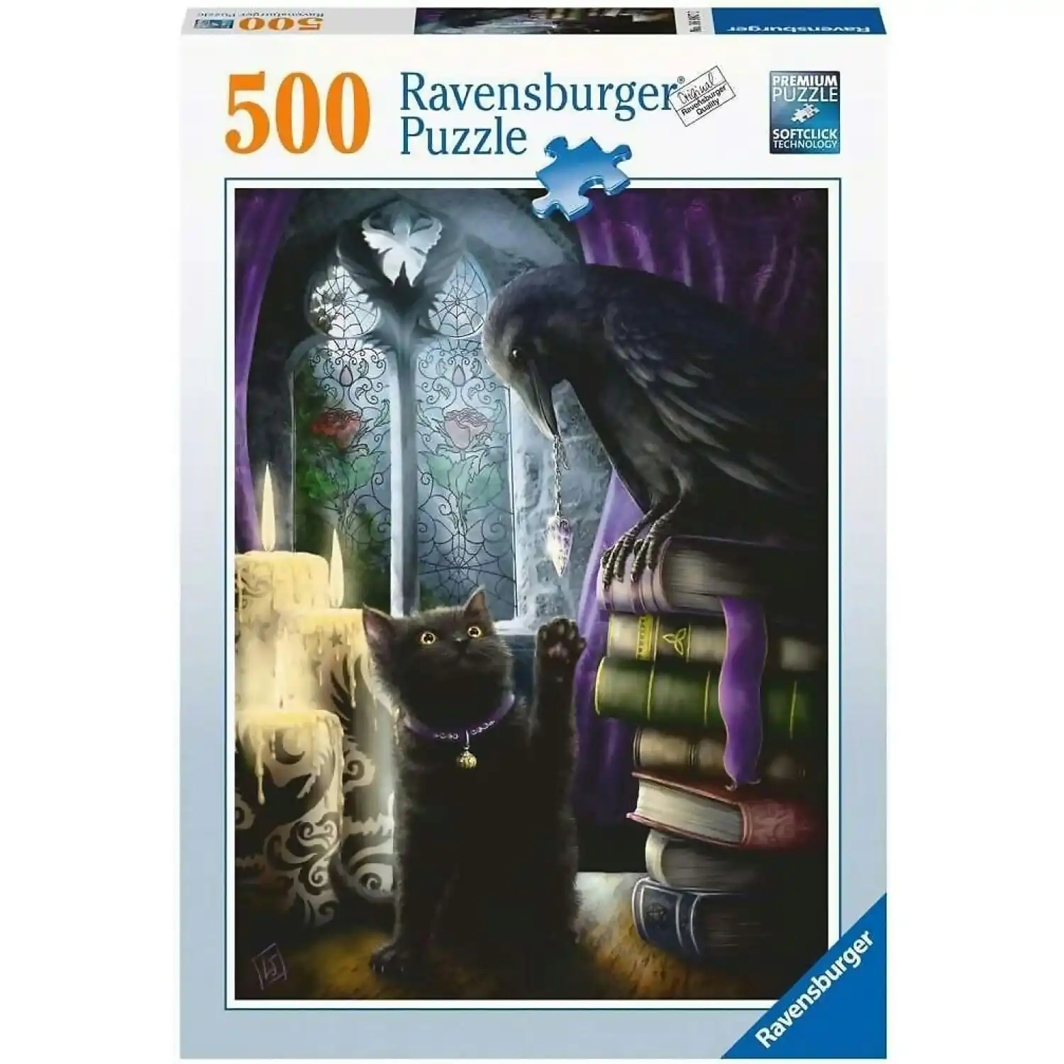 Ravensburger - Black Cat & Raven In The Tower Room Jigsaw Puzzle 500pc