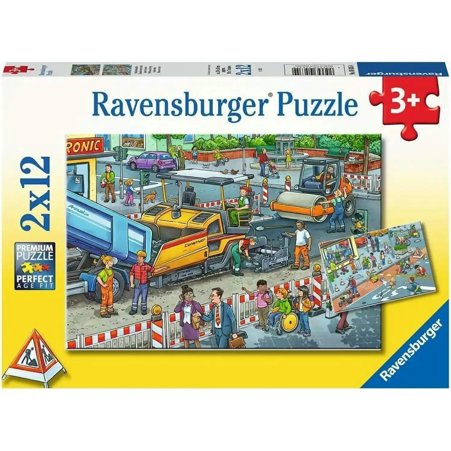 Ravensburger - Road Works Jigsaw Puzzle 2 X 12pc