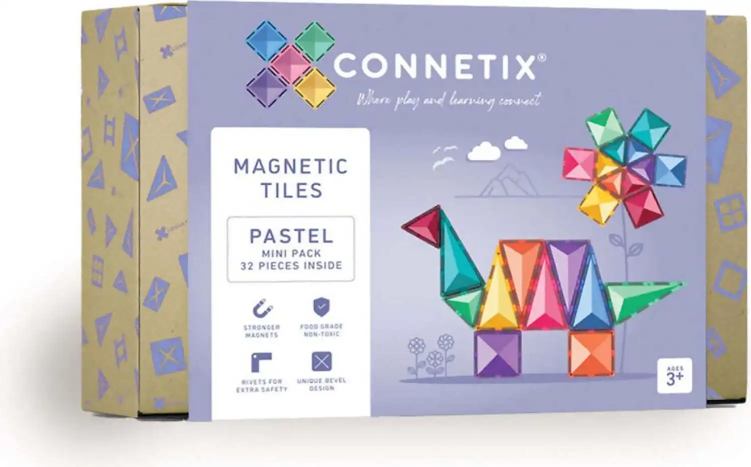 Connetix - Magnetic Tiles 32 Piece Pastel Mini Pack