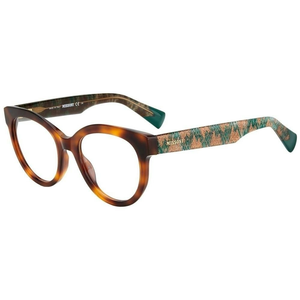 Missoni Vista Eyewear Missoni Eyewear Mod. Mis 0080 Women's Striped Round Optical Glasses In Acetate