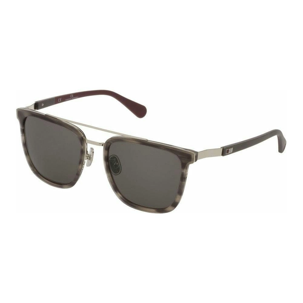 Carolina Herrera Sunglasses Carolina Herrera Men's Square Grey She843-5506k3   55 Mm Shades