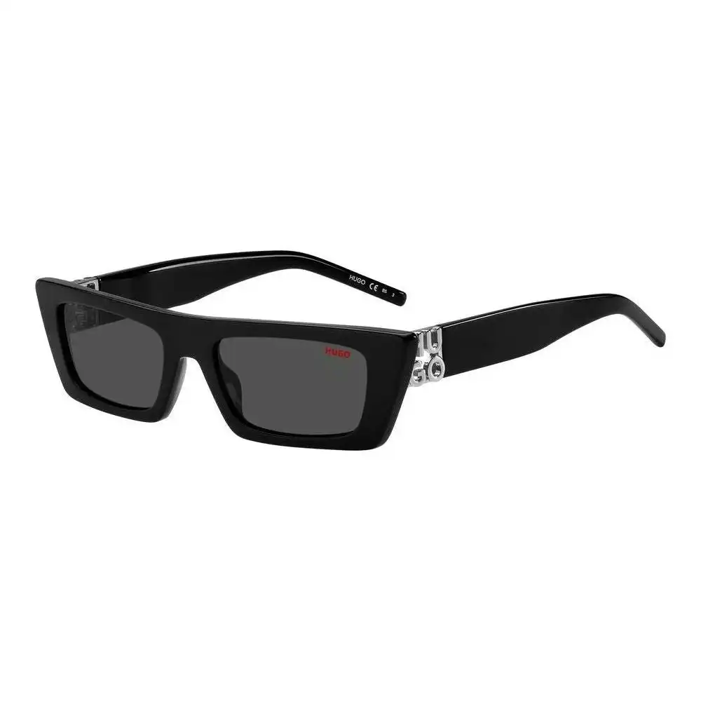 Hugo Boss Sunglasses Hugo Boss Hg 1256_s Rectangular Sunglasses For Men - Black Lens
