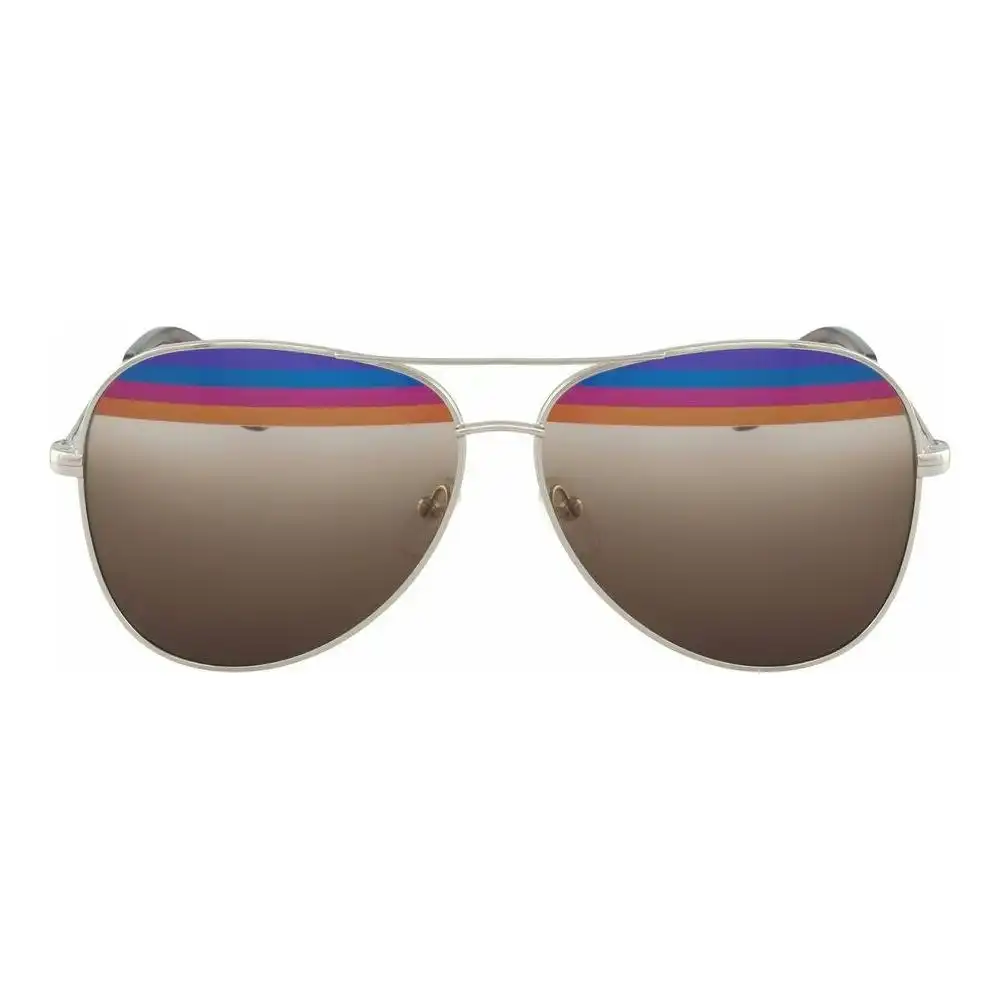 Salvatore Ferragamo SF172S-745 Women's Aviator Sunglasses - Golden Frame with Green Lenses