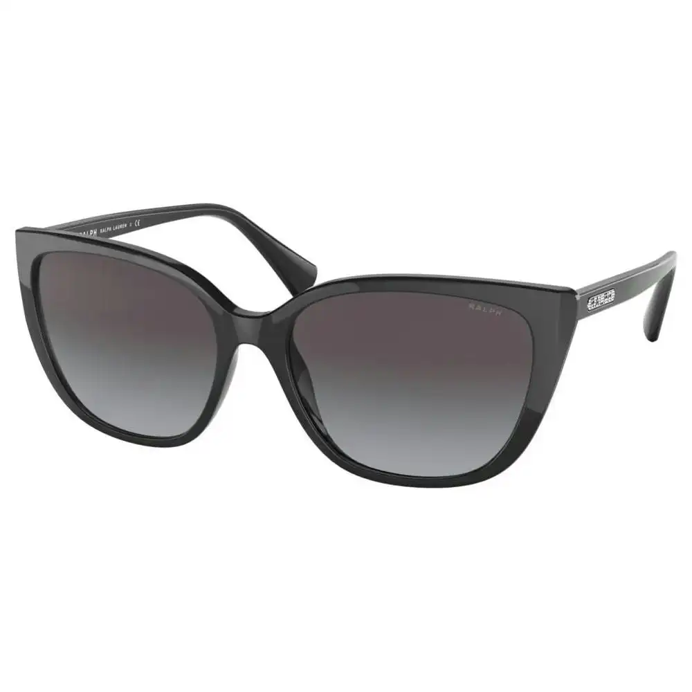 Ralph Lauren Sunglasses Ralph Lauren Ra 5274 Men's Rectangular Sunglasses - Matte Black Frame With Grey Lenses