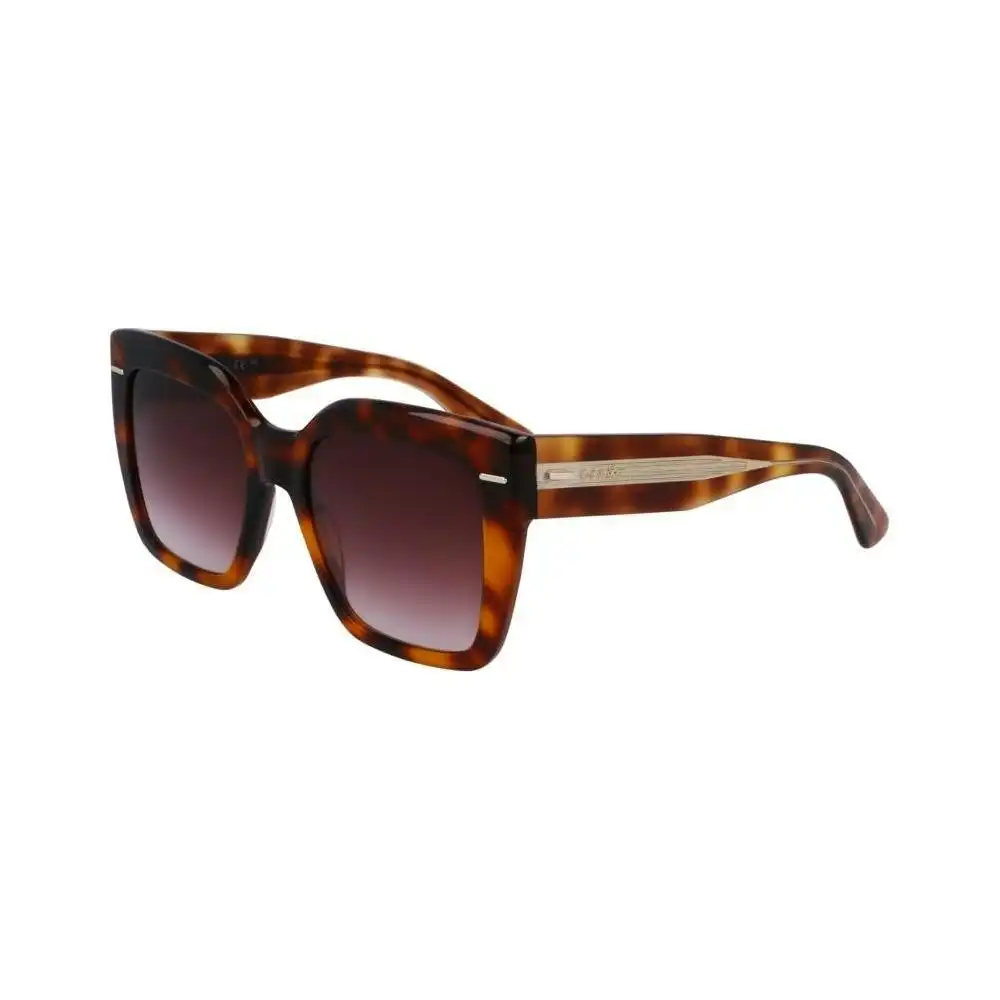 Calvin Klein Sunglasses Calvin Klein Ck23508s Women's Shield Sunglasses With Brown Gradient Lenses & Shell Frame