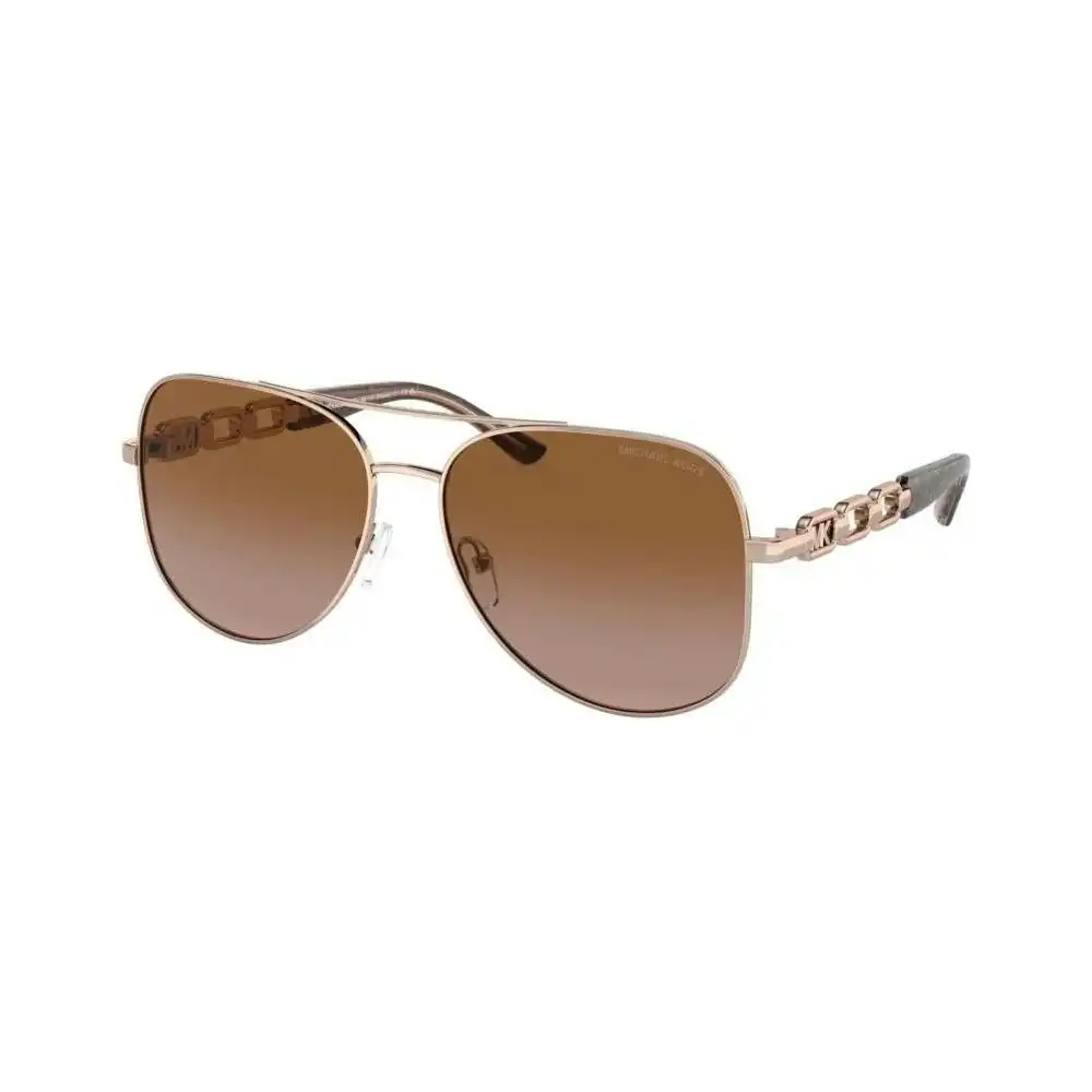 Michael Kors Sunglasses Chianti Mk 1121 Rectangular Sunglasses For Women - Brown Gradient Lenses By Elegant Eyewear