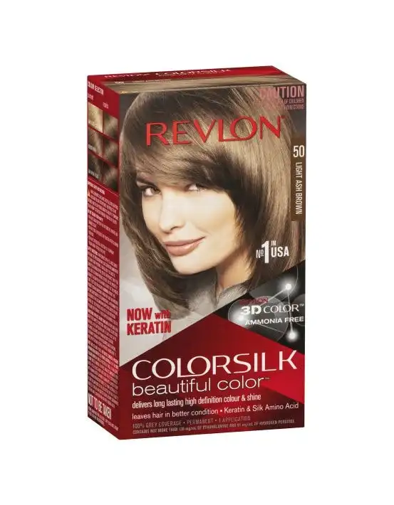 Revlon ColorSilk Permanent Haircolor 50 Light Ash Brown