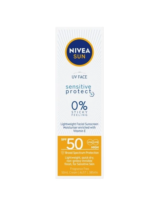 Nivea Sun UV Face Sunscreen SPF50 Sensitive 50ml