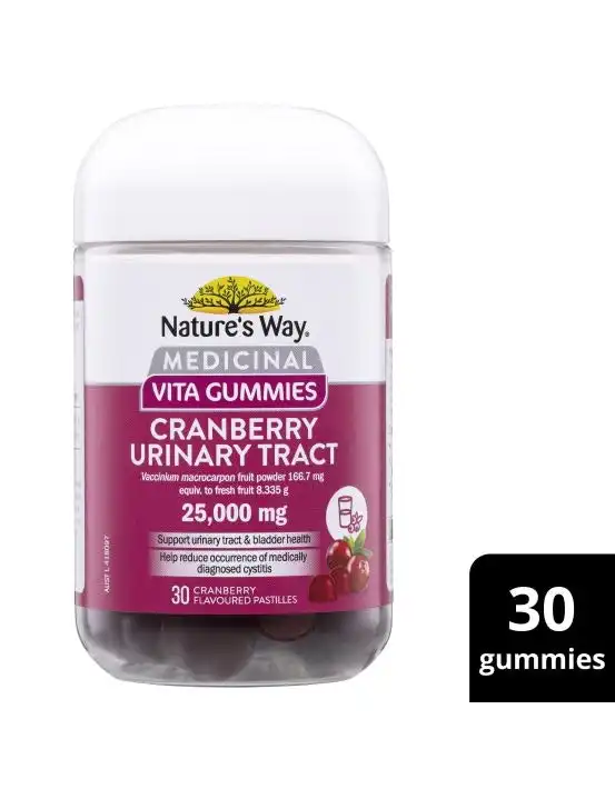 Nature's Way Medicinal Vita Gummies Cranberry Urinary Tract 25000mg 30 Gummies