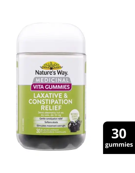 Nature's Way Medicinal Vita Gummies Laxative & Constipation Relief 30  Gummies
