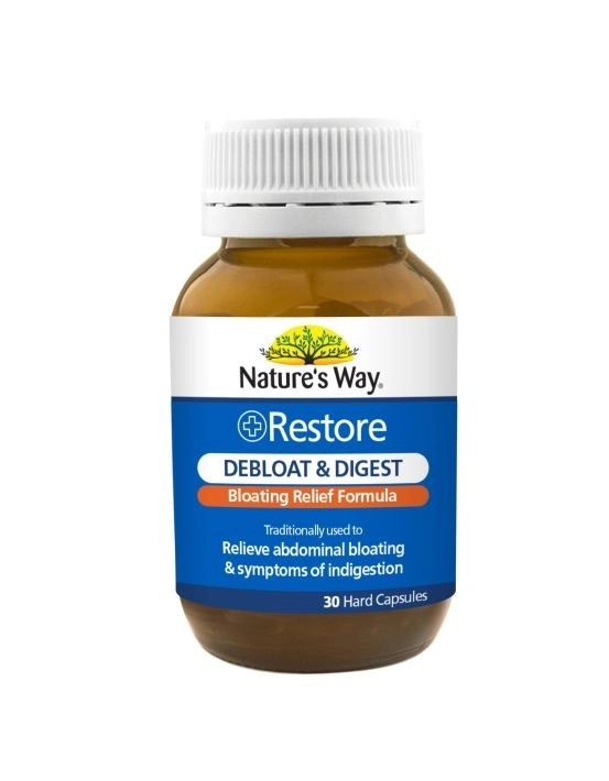 Nature's Way Restore Debloat & Digest 30 Capsules