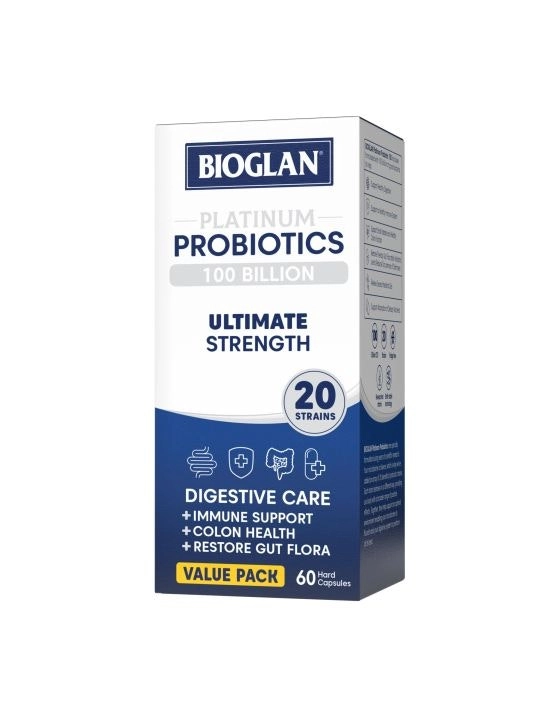 Bioglan Platinum Probiotics 100 Billion 60 Capsules