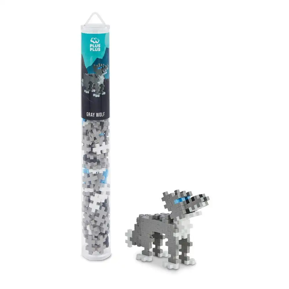 Plus-Plus - Grey Wolf - 100 pcs Tube