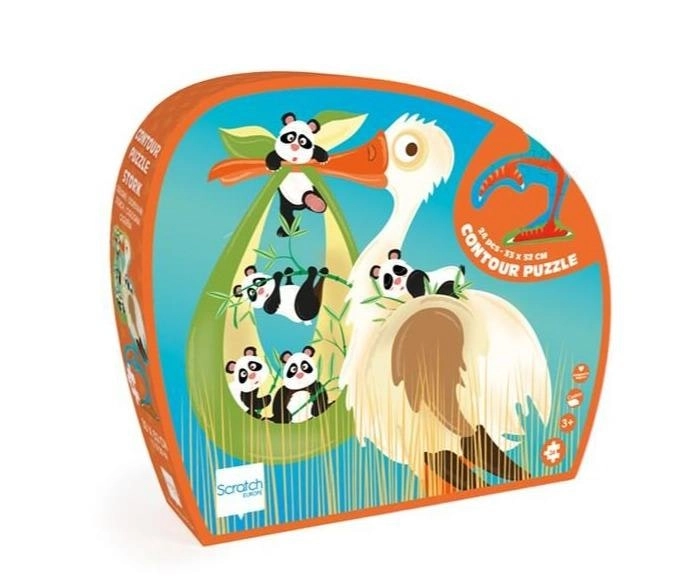 Scratch Europe - Puzzle 24pcs - Contour Puzzle - Stork