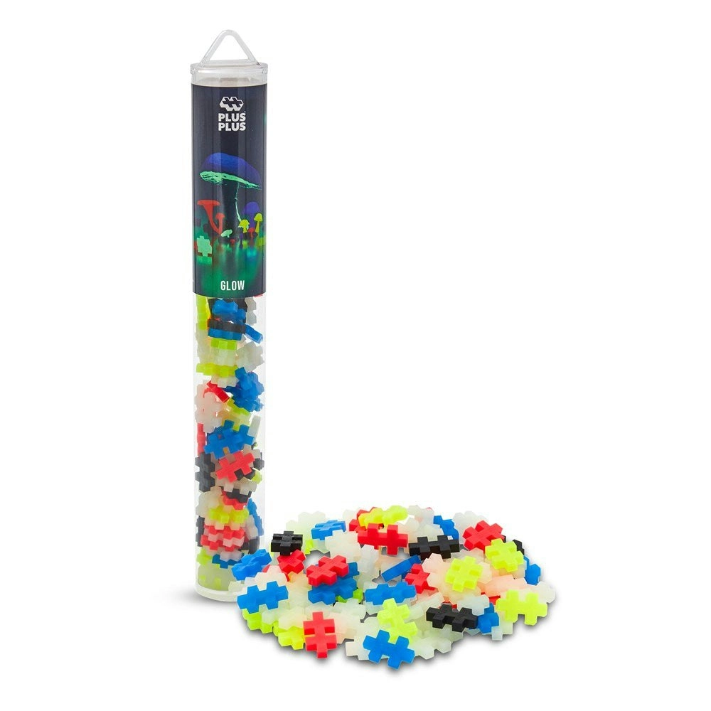 Plus-Plus - Glow in the Dark Mix - 100 pcs Tube