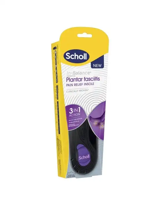 Scholl In Balance Pain Relief Plantar Fasciitis Orthotic Insole Large