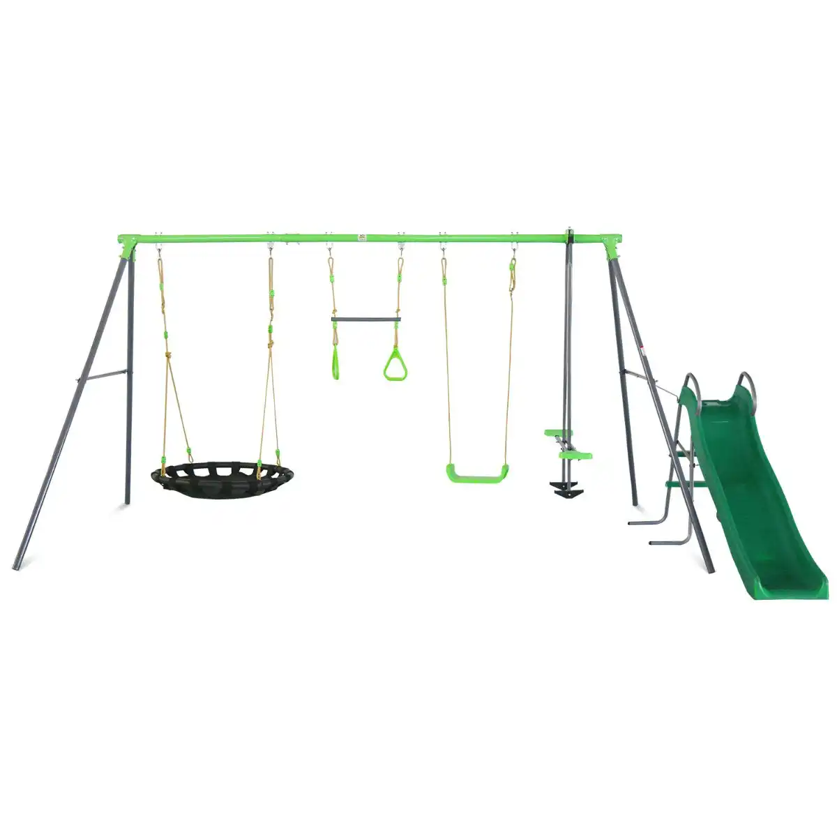 Lifespan Kids Lynx 4 Station Swing Set with Slippery Slide