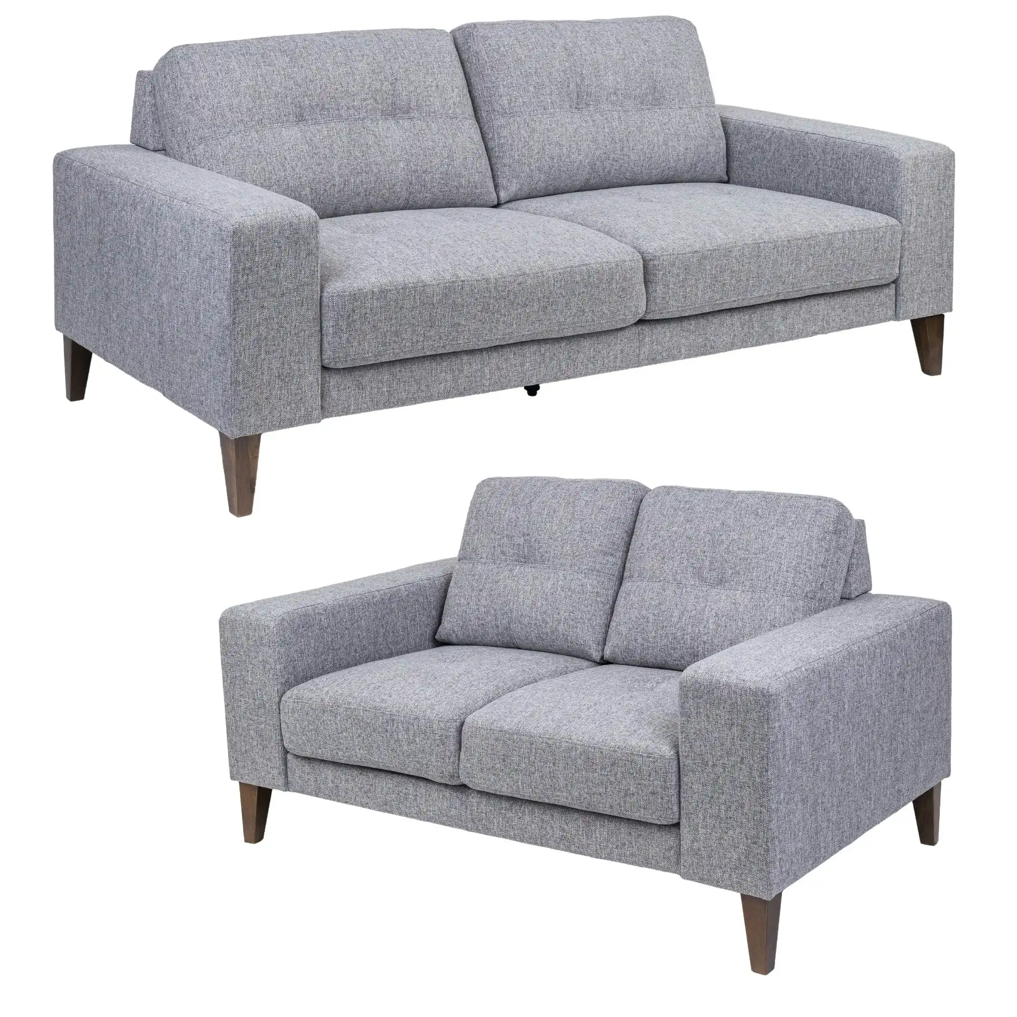 Juliet 2 + 3 Seater Fabric Sofa Set Grey