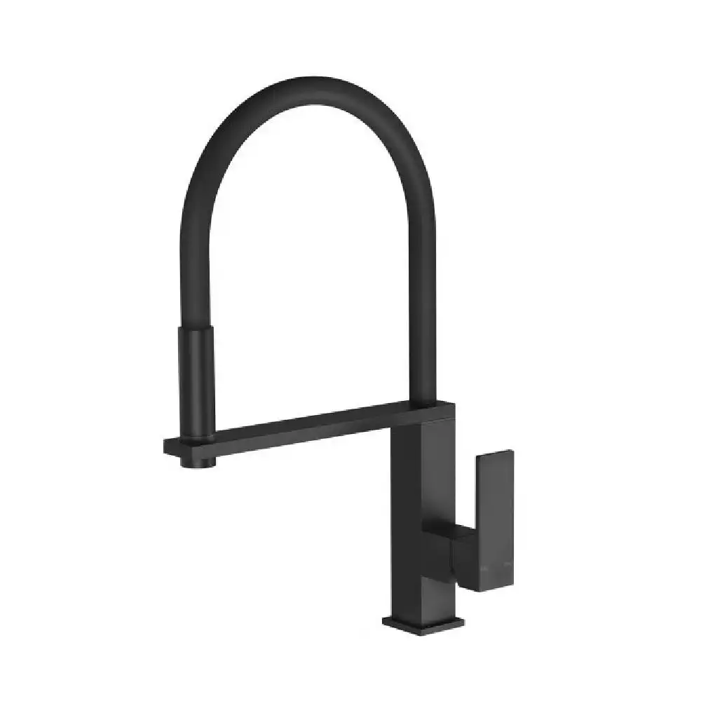 Phoenix Vezz Flexible Hose Sink Mixer Square Matte Black 10373100MB