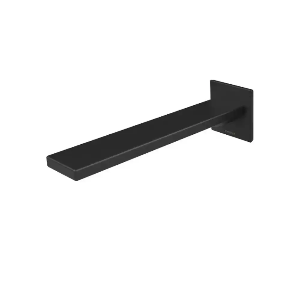 Phoenix Zimi Wall Bath Outlet 200mm Matte Black 116-7620-10