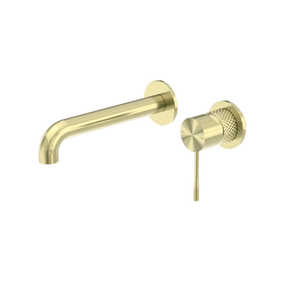 Nero Opal Wall Basin/Bath Mixer Brushed Gold NR251907bBG