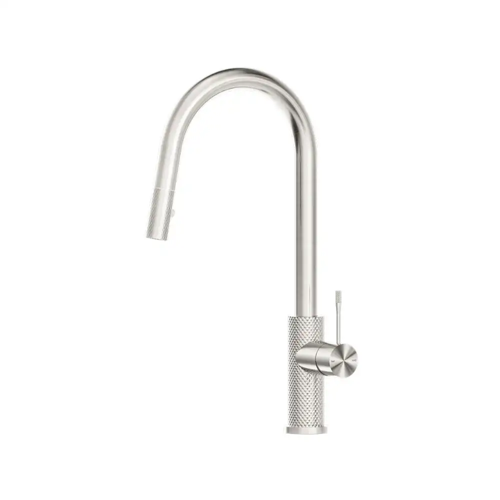 Nero Opal Pull Out Sink Mixer with Vegie Spray Function Brushed Nickel NR251908BN