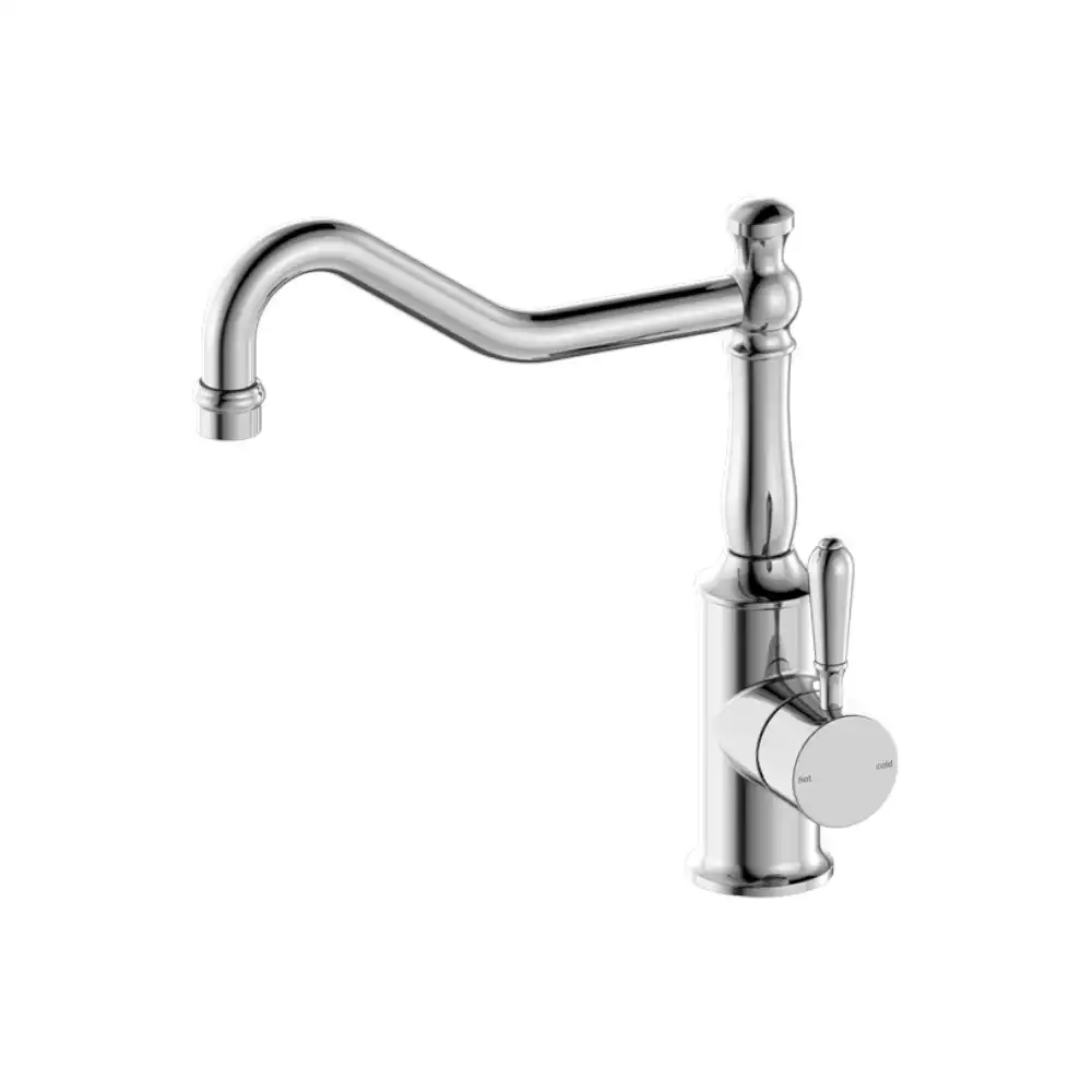 Nero York Kitchen Mixer Hook Spout with Metal Lever Chrome NR69210702CH