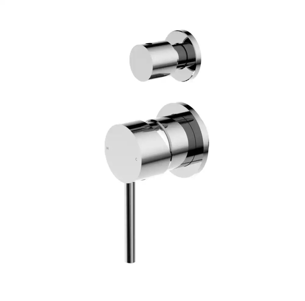 Nero Bianca Shower Mixer With Diverter Seperate Plate Chrome NR250809ECH