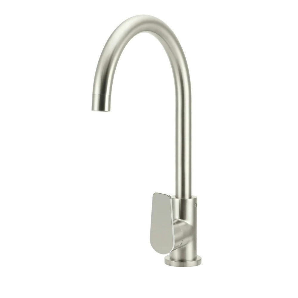 Meir Round Kitchen Mixer Tap Brushed Nickel MK03PD-PVDBN