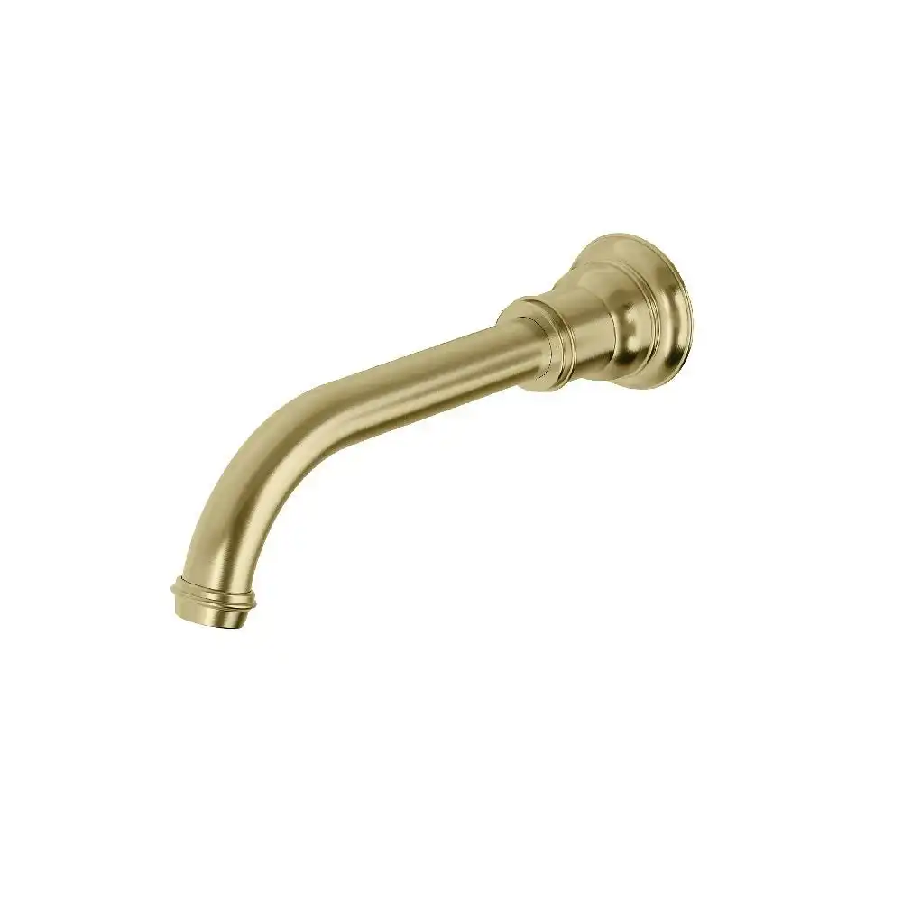 Phoenix Cromford Wall Basin / Bath Outlet 200mm Brushed Gold 134-7610-12