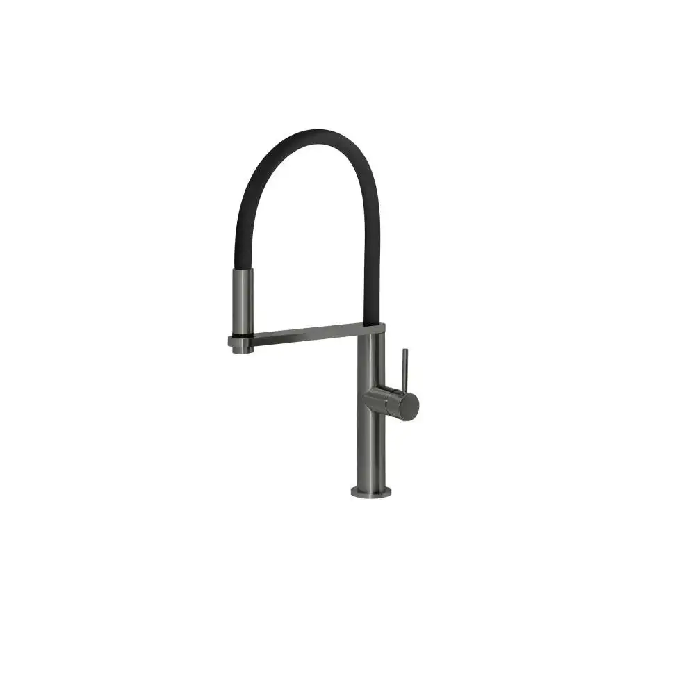 Phoenix Blix Flexible Hose Sink Mixer Round Brushed Carbon 10473100BC