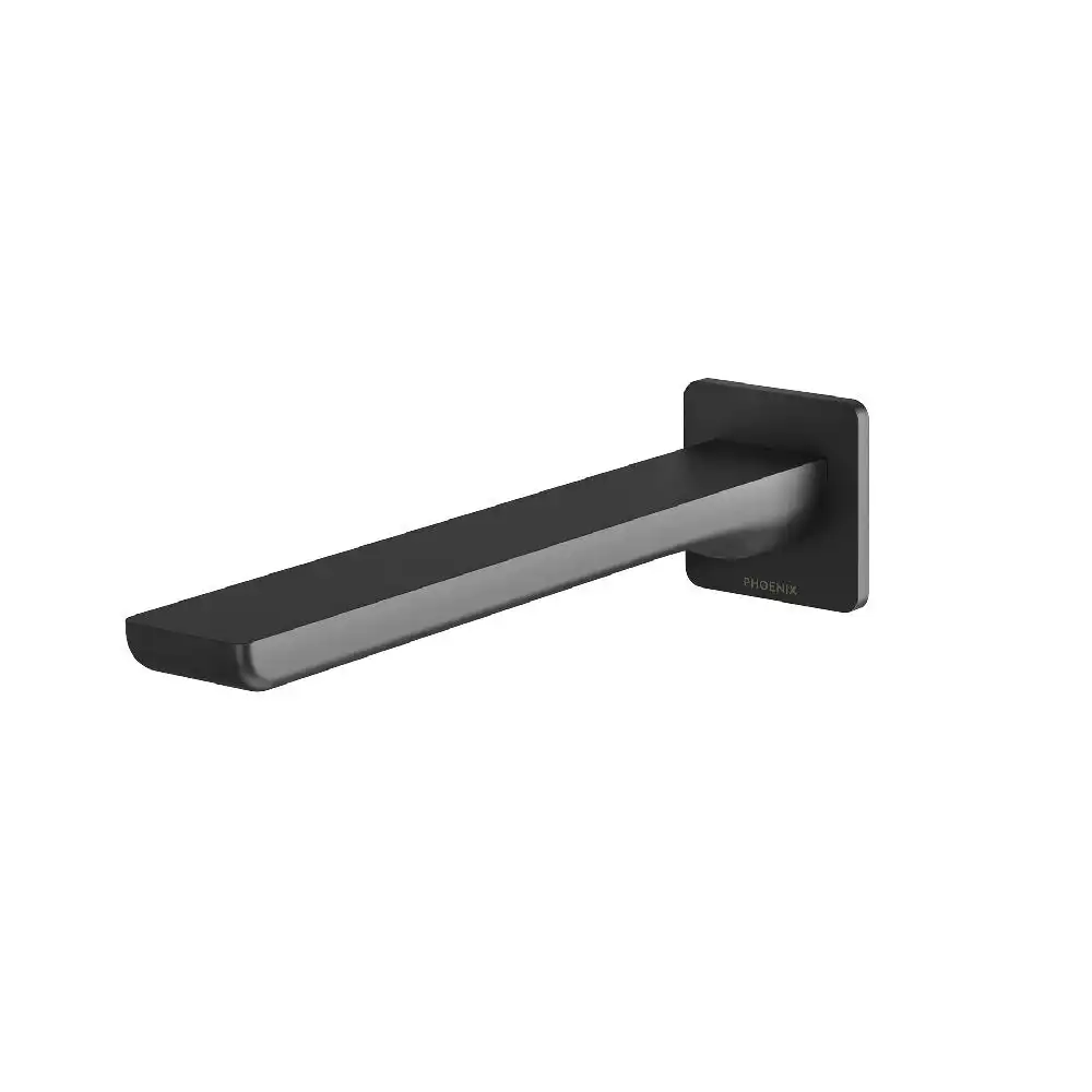 Phoenix Gloss Mk11 Wall Basin/ Bath Outlet 200mm Matte Black 135-7610-10