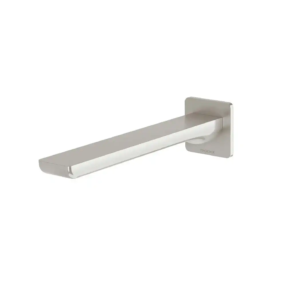 Phoenix Gloss Mk11 Wall Basin/ Bath Outlet 200mm Brushed Nickel 135-7610-40