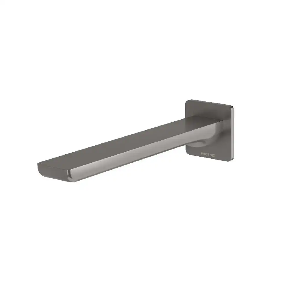 Phoenix Gloss Mk11 Wall Basin/ Bath Outlet 200mm Brushed Carbon 135-7610-31