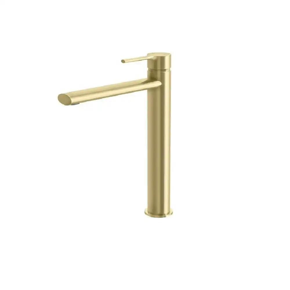 Phoenix Vivid Slimline Oval Vessel Basin Mixer Brushed Gold VV790-12