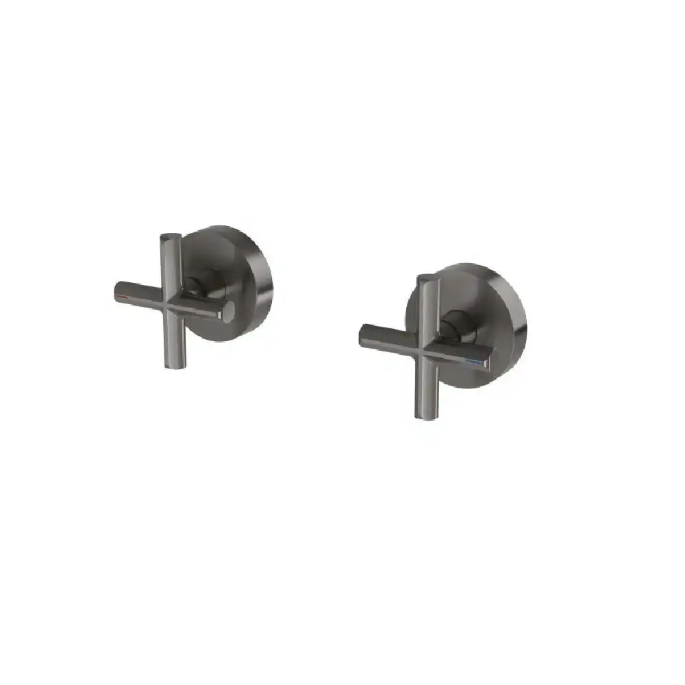 Phoenix Vivid Slimline Plus Wall Top Assemblies Extended Spindles Brushed Carbon 119-0670-31