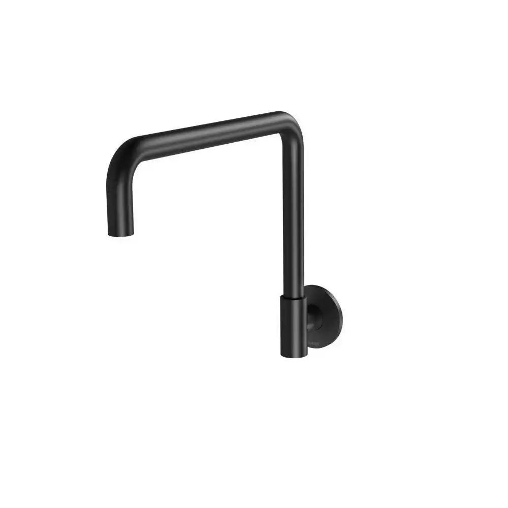 Phoenix Vivid Slimline Plus Wall Sink Outlet 240mm Squareline Matte Black 119-0870-10