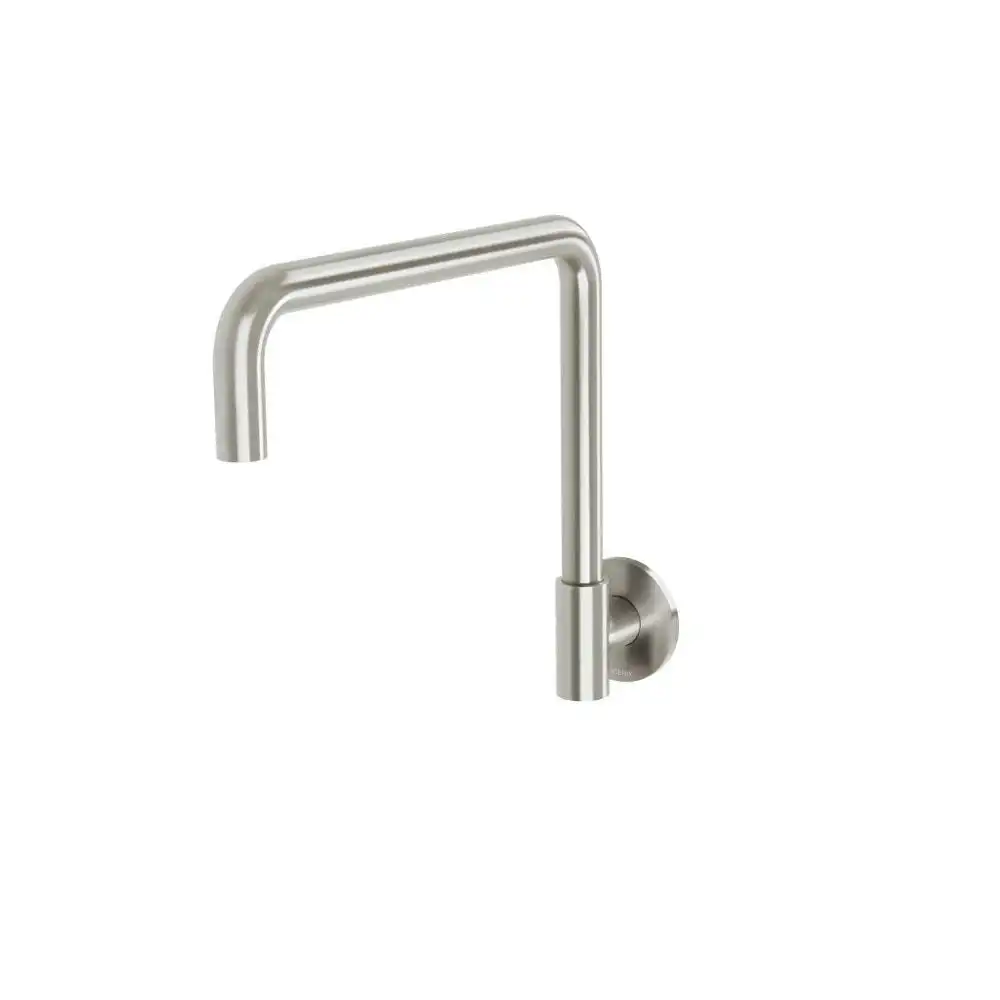 Phoenix Vivid Slimline Plus Wall Sink Outlet 240mm Squareline Brushed Nickel 119-0870-40