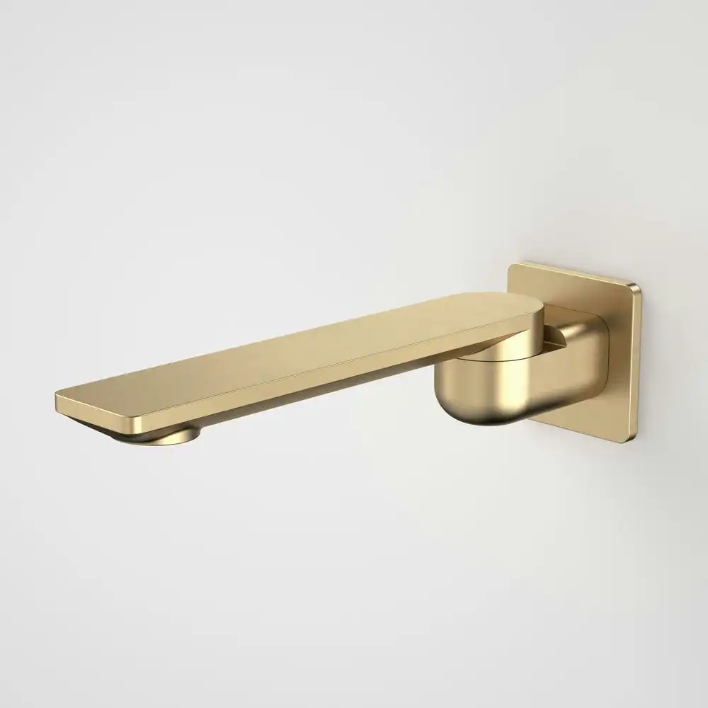 Caroma Urbane II Bath Swivel Outlet 220mm Square Plate Brushed Brass 99670BB