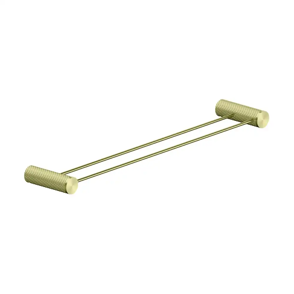 Nero Opal Double Towel Rail 600mm Brushed Gold NR2524dBG